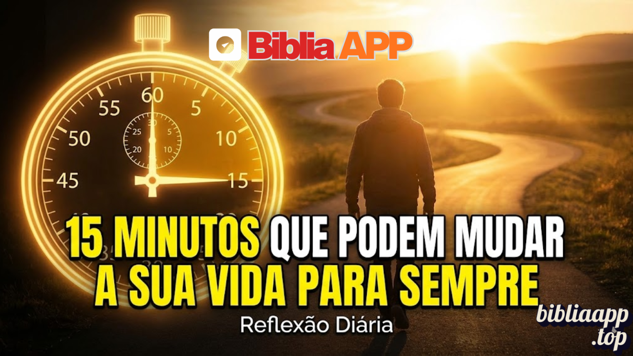 15 MINUTOS QUE PODEM MUDAR A SUA VIDA PARA SEMPRE